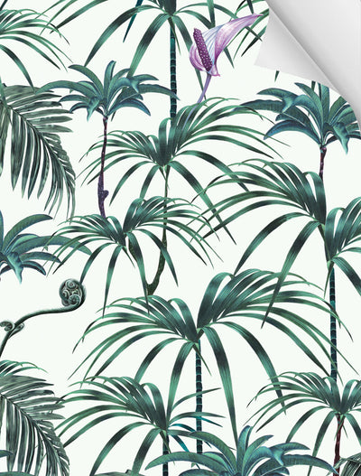 Witch and watchman Elysian Palms Green wallpaper sample